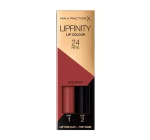 Max Factor Lipfinity pomadka 070 Spicy 2,3 ml + Top Coat 1,9 g