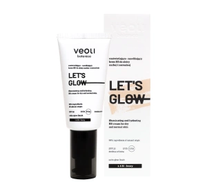 Veoli Botanica Let's Glow rozświetlająco-nawilżający krem BB do cery suchej i normalnej SPF20 1.5 N Ivory 30 ml