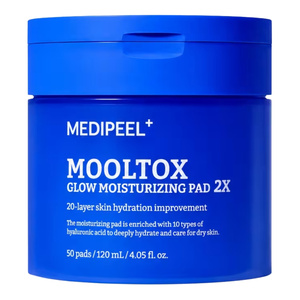 MEDIPEEL Mooltox Glow Moisturizing Pad 2X nawilżająco-rozświetlające płatki do twarzy 50 szt