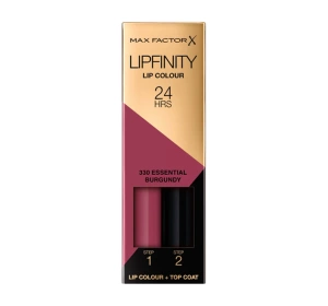 Max Factor Lipfinity pomadka 330 Essential Burgundy 2,3 ml + Top Coat 1,9 g