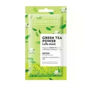 Bielenda Green Tea Power maseczka 2w1 z delikatnym peelingiem Luffa detoksykująca 8 g