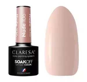 CLARESA SOAK OFF LAKIER HYBRYDOWY NUDE 106 5ML