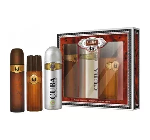 Cuba Gold woda toaletowa spray 100 ml + dezodorant spray 200 ml + woda po goleniu 100 ml