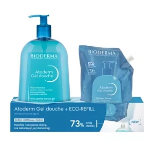 Bioderma Atoderm zestaw żeli pod prysznic i do kąpieli 2 x 1000 ml