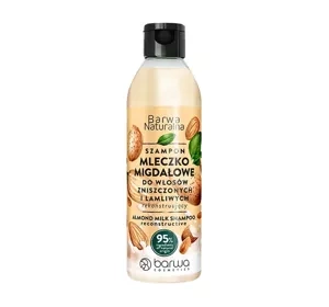Barwa Naturalna szampon do włosów zniszczonych i łamliwych Mleczko Migdałowe 300 ml