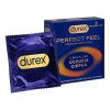 Durex Perfect Feel cienkie prezerwatywy nawilżane bez lateksu dające uczucie ciepła 3 szt
