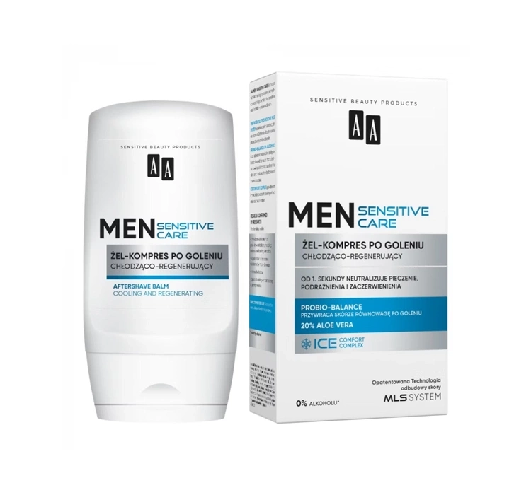 AA Men Sensitive Care chłodząco-regenerujący żel-kompres po goleniu 100ml