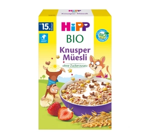 HIPP Bio musli wielozbożowe Banany-truskawki od 15 miesiąca życia 200 g