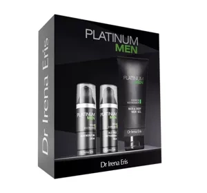 Dr Irena Eris Platinum Men zestaw balsam po goleniu + krem do twarzy + żel do mycia