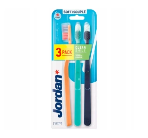Jordan Clean Smile szczoteczka do zębów Soft 3 sztuki
