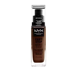 NYX Professional Makeup Can't Stop Won't Stop podkład kryjący 24 Deep Espresso 30 ml