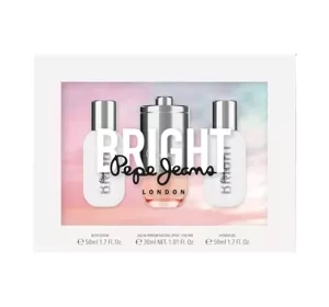 Pepe Jeans Bright for Her woda perfumowana spray 30 ml + balsam do ciała 60 ml + żel pod prysznic 60 ml
