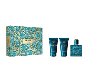 Versace Eros woda toaletowa spray 50 ml + żel pod prysznic 50 ml + balsam po goleniu 50 ml