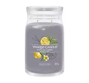 Yankee Candle Signature duża świeca zapachowa Black Tea & Lemon 567 g