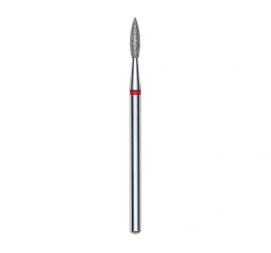 Staleks Pro Expert frez diamentowy ostry płomyk czerwony FA11R021/8