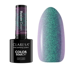 Claresa hybrydowy lakier do paznokci Illusion Green 5 g