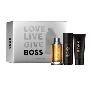 Hugo Boss Boss The Scent for Him woda toaletowa spray 100 ml + dezodorant spray 150 ml + żel pod prysznic 100 ml