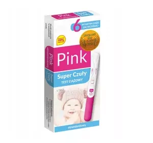 Hydrex Super Czuły test ciążowy strumieniowy HCG Pink 1 sztuka