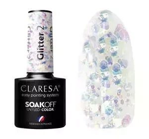 Claresa hybrydowy lakier do paznokci Glitter 2 5 g