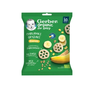 Gerber Organic chrupki zbożowe po 10 miesiącu Banan 28 g