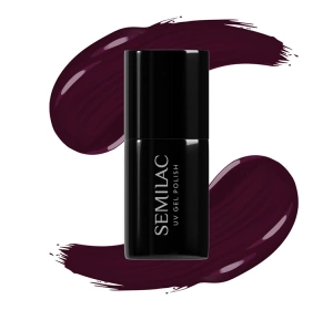 Semilac Black & White lakier hybrydowy 076 Black Coffee 7 ml