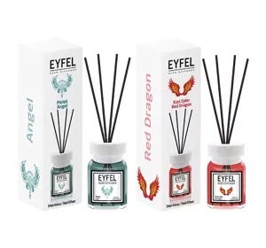 Eyfel zestaw odświeżacz powietrza patyczki zapachowe Angel 120 ml + Red Dragon 120 ml