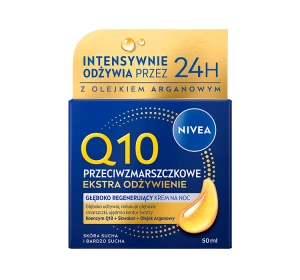 NIVEA Q10 Przeciwzmarszczkowe Ekstra Odżywienie głęboko regenerujący krem na noc 50 ml