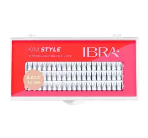 Ibra Kim Style sztuczne rzęsy kępki czarne 12mm