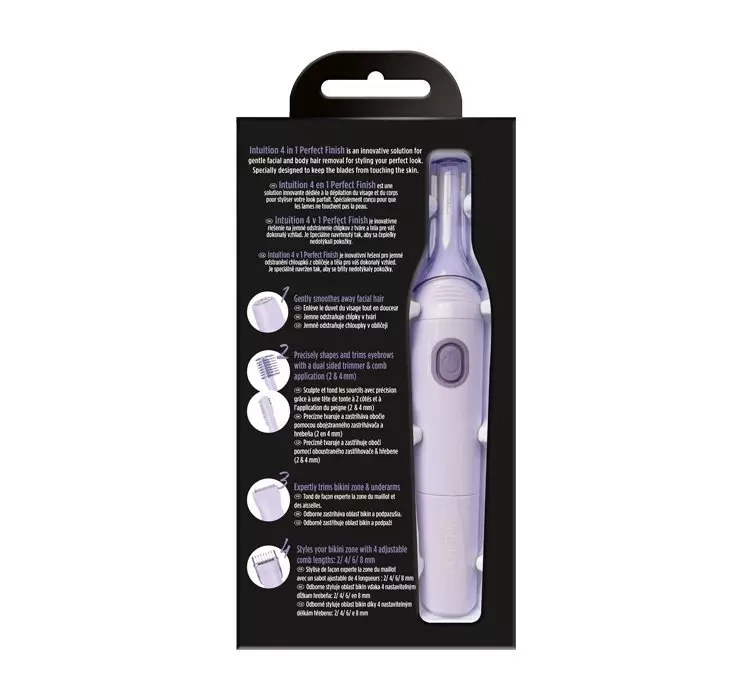 Wilkinson Sword Intuition 4in1 Perfect Finish maszynka do depilacji z wymiennymi końcówkami 1szt