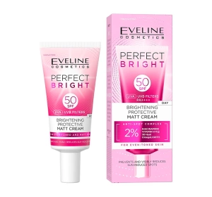 Eveline Perfect Bright rozjaśniająco-ochronny krem matujący do twarzy SPF50 30ml
