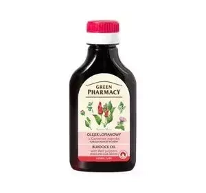 Green Pharmacy pobudzający olejek łopianowy z czerwoną papryką do włosów 100 ml