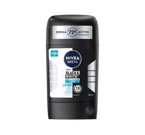 NIVEA MEN Black&White Invisible Fresh antyperspirant w sztyfcie dla mężczyzn 50 ml