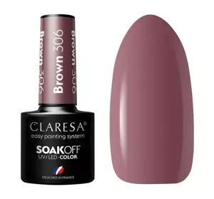 Claresa hybrydowy lakier do paznokci Brown 306 5 g