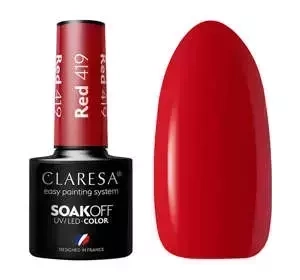 Claresa hybrydowy lakier do paznokci Red 419 5 g