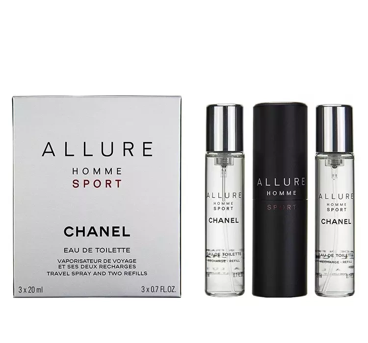 CHANEL ALLURE HOMME SPORT 20ml×3 EDT Chanel Allure Homme Sport 20ml Woda toaletowa mężczyzna EDT