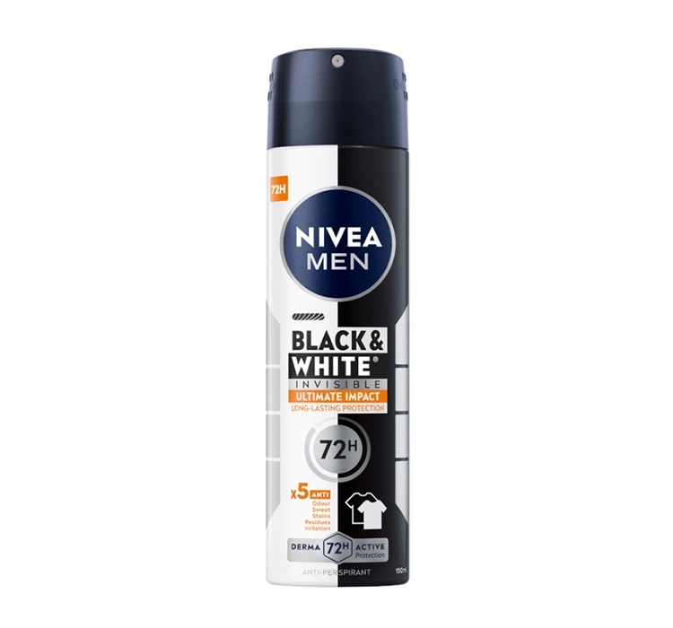 nivea black & white invisible ultimate impact antyperspirant w sprayu 150 ml     