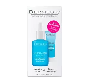 Dermedic Hydrain3 Hialuro zestaw kosmetyków do pielęgnacji twarzy serum 30 ml + kremowy żel 25 ml