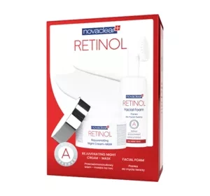 Novaclear Retinol zestaw kosmetyków do pielęgnacji twarzy krem-maska na noc + pianka do mycia twarzy