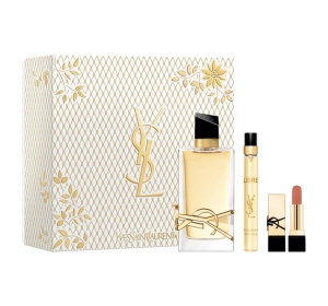 Yves Saint Laurent woda perfumowana spray Libre 90 ml + 10 ml + pomadka do ust Rouge Pur Couture NM NU Muse 1,3 g
