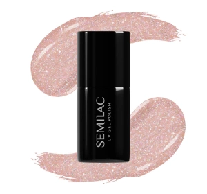 Semilac Extend 5 in1 kolorowa baza hybrydowa 804 Glitter Soft Beige 7 ml