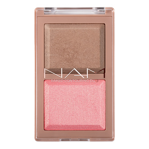 NAM Baked Contouring Duo paletka do konturowania twarzy z wypiekanym bronzerem i różem 02 Sunlit Balance 15 g