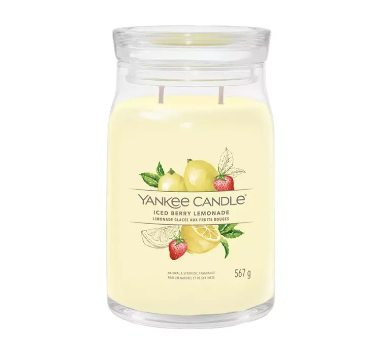 YANKEE CANDLE SIGNATURE ŚWIECA ZAPACHOWA ICED BERRY LEMONADE 567G