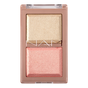 NAM Baked Contouring Duo paletka do konturowania twarzy z wypiekanym rozświetlaczem i różem 01 Sheer Harmony 15 g