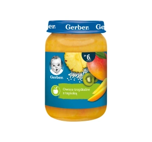 Gerber deserek po 6 miesiącu Owoce tropikalne z tapioką 190 g