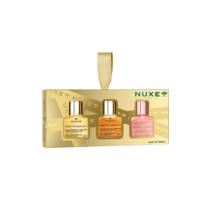 Nuxe Huile Prodigieuse zestaw bestsellerowych mini olejków do ciała twarzy i włosów 3 x 10 ml