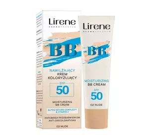 Lirene Nawilżający krem koloryzujący BB SPF50 02 Nude 30ml