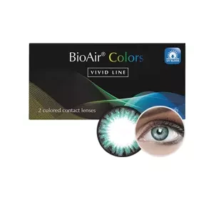 BIOAIR COLORS VIVID LINE SOCZEWKI KOLOROWE SHINY TURQUOISE 2 SZTUKI
