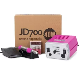 FREZARKA DO MANICURE I PEDICURE JD700 40W RÓŻOWA + ZESTAW FREZÓW