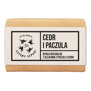 Mydlarnia Cztery Szpaki naturalne mydło w kostce Cedr i Paczula 110 g