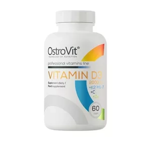 OstroVit Witamina D3 + K2 MK-7 + C + Zn suplement diety 60 kapsułek